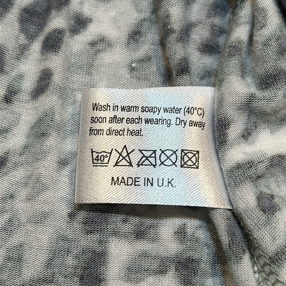 TOUCH COLLECTION Gray, Black, & White Animal Print Scoop Neck Top - Picture 7 of 7